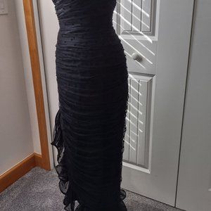 Black full length lace gown